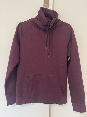 H&M Burgundy Cowl Neck Hoodie